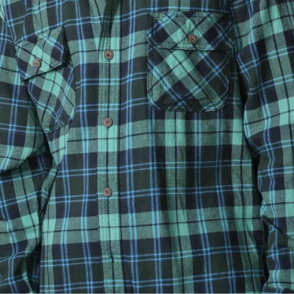 Duluth Trading Plaid Shirt Jack Mens Sz 2XL. Heavy Flannel Long Sleeve Button. - Picture 11 of 11